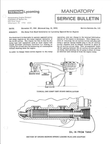 lycoming compression test service bulletin